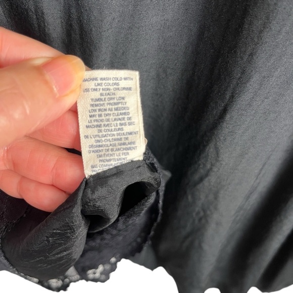 MAEVE by ANTHROPOLOGIE Pleated Bodice Black Babydoll Square Neck Dress Est 6 - Picture 11 of 11